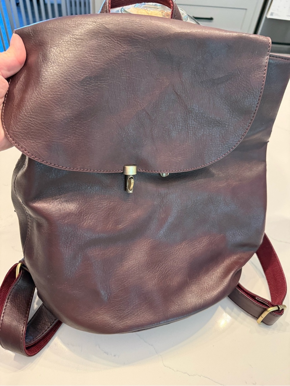 Joy Susan Vegan leather backpack purse.